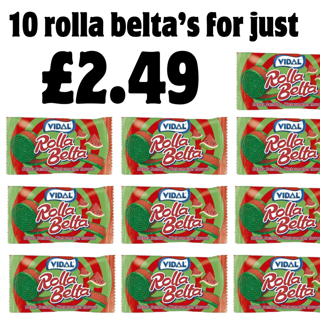 10 rolla belta's (watermelon)