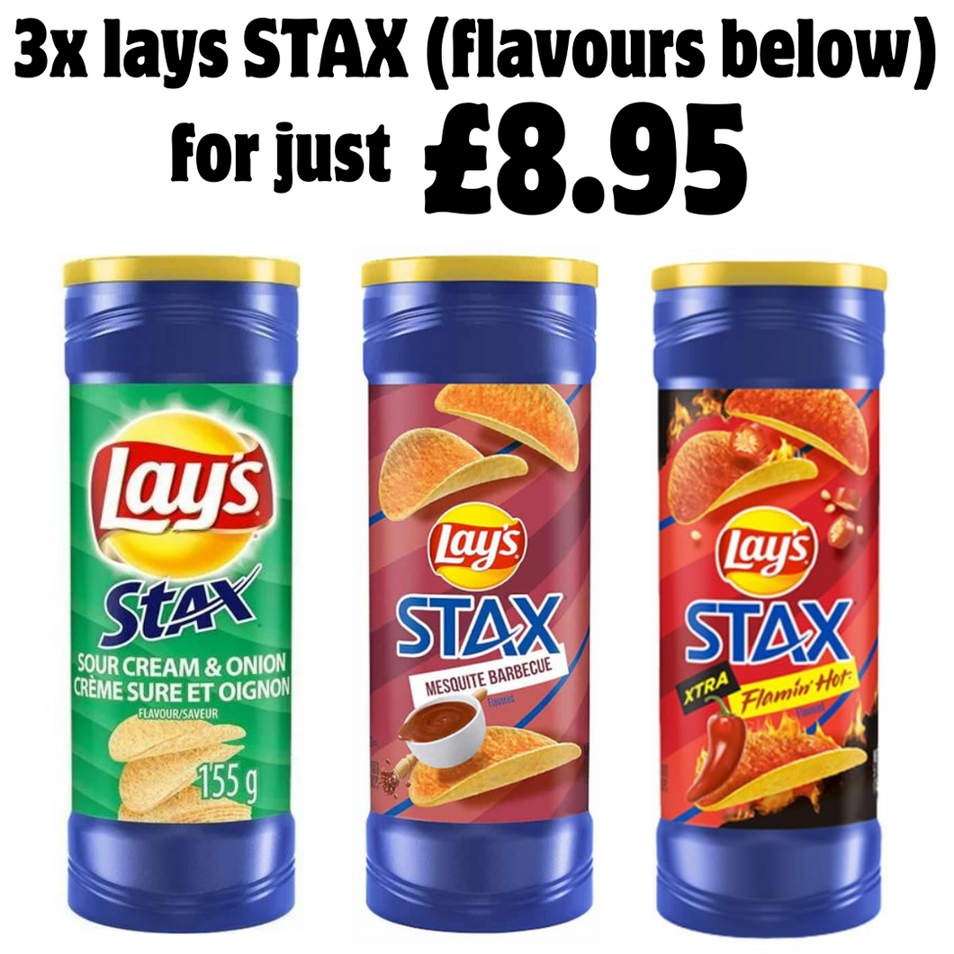 3x LAYS STAX's