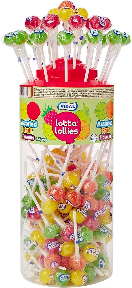 Vidal assorted fruit flavoured lolly tub