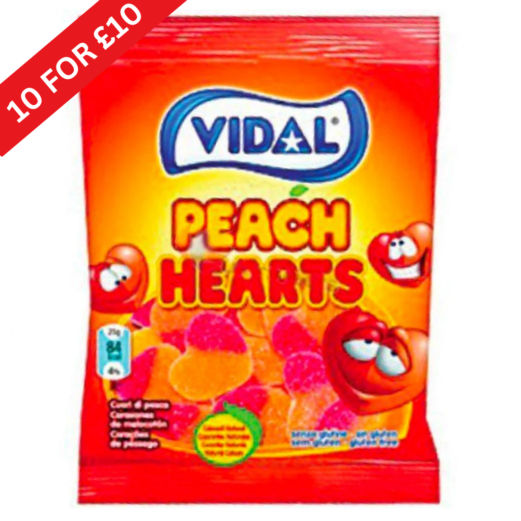 Vidal Peach Hearts (90g)