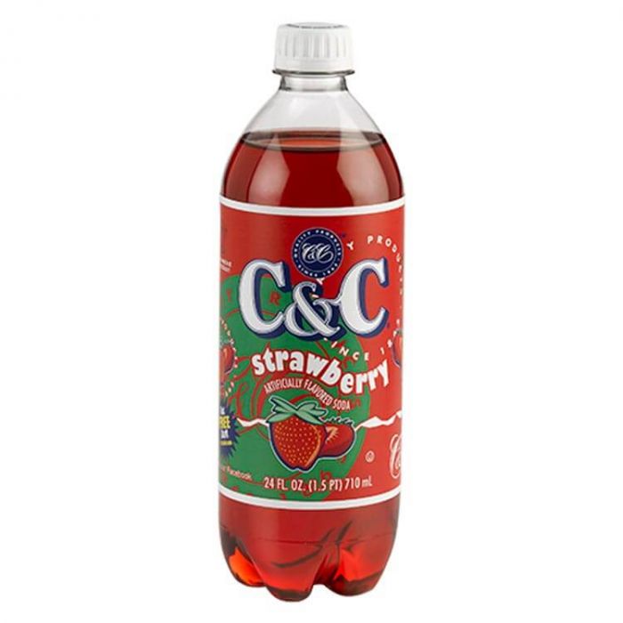 C&C Strawberry Soda Bottle 710ml PAST BBE: JULY 22