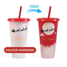 Load image into Gallery viewer, Sweet Filled Colour Changing Christmas Cups - Red [400-450g]
