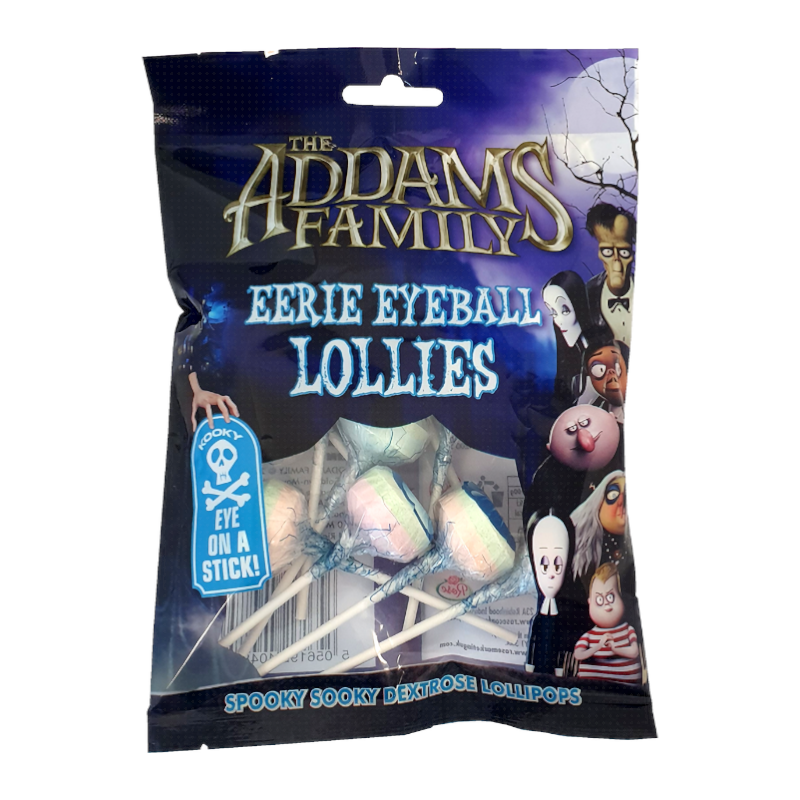 The Addams Family Eerie Eyeball Lollies - 120g